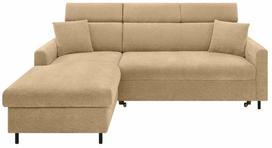 Kampinė sofa - lova Verde Otto 110, smėlio sp., kairinė, 175 x 218 cm x 98 cm