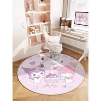 Kuromi Mielas Animacinis Kilimas Svetainė Miegamasis Sofa Įėjimo Durys Grindų Kilimėlis Namų Dekoras Mergaitė Vaikai Neslystantis Kilimas Dovana 40x40cm beige