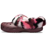 Crocs Classic Clog Mammoth Cotton Sandals Women's Burgundy 37-38