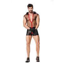 Demon male doctor men sexy onesie lingerie game cosplay suit tights M beige