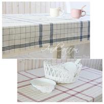 Basic Linen Tablecloth (Rectangular, 4-person) 105x180 (2 colors) Blue