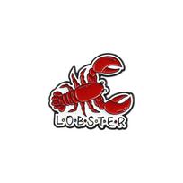 Friends TV Show Lobster Sofa Brooch - Cute Cartoon Style Badge brown