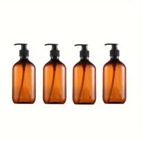 500 ml daugkartinio naudojimo šampūno buteliukas, plastikinis tuščias su pompele, muilo dozatorius skystam muilui, virtuvės buteliukas, viešbučio vonios kambario reikmenys orange