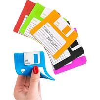 6-Piece Floppy Disk Coaster Set  Retro 90s Silicone Coasters, Waterproof & Flexible Funny Desk Decor, Perfect Nostalgic Gifts for Adults & Office Use, 1set