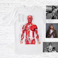 Muscular System TShirt worn by Kurt Cobain Nirvana 90#039;s Unisex T-Shirt M white