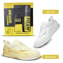 Sneaker Cleaning Kit with Foam Cleaner Brush and Microfiber Cloth for Sports Shoes Comprehensive Shoe Care Set 150ml One Size black