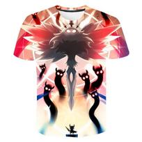 New Cartoon Game T-Shirts Hollow Knight 3D Print T Shirt Fashion Kids Casual Boy Girl Children O-Neck Tshirt Tees Tops Clothing XXS black