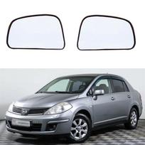 Šildomi galinio vaizdo veidrodėlių stiklai 2004-2012 m. Nissan TIIDA - Kairysis ir Dešinysis Heated - Left