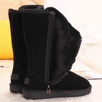 Long snow boots women's tall tube with inner zipper piled and thickened winter winter snow cotton 35