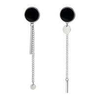 Geometric Punk Choker Dangle Drop Earrings Women Toggle Clasp Y Drop Choker Disc Charm Chunky Chain Necklace for Daily Wear Street Parties