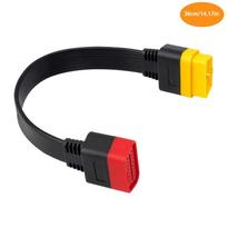 Obd2 Obdii prailginimo laidas Male į Female jungtis 16 kontaktų diagnostikos įrankis Elm327 Launch Think Diag adapteriui Neišlenkiamas 36cm black