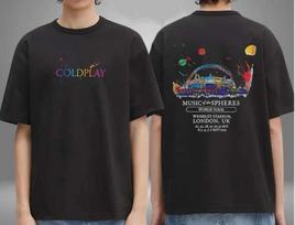 Coldplay Music Of The Spheres World Tour Wembley Stadium London UK T-Shirt 4XL gray