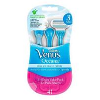 Vienkartiniai skustuvai - GILLETTE - Venus Oceana - Moterims - 4 vnt. - Ergonomiškas dizainas