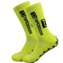 1 Pair Non Slip Soccer Socks Men Non Skid Grip Football Basketball Sport Cycling Socks  New yellow