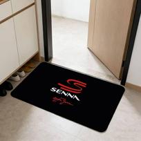 Ayrton Senna Logo Door Mat Washable Non-Slip Living Room Sofa Chairs Area Mat Kitchen Doormat Area Rug 40cm x 60cm white