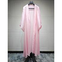 Eid Silky Abayas moterims Musulmon Jalabiya Ramadan Chalatas Suknelė su sagomis rankovėmis Ramadan Caftan Vakarėlio suknelės Vestido Largo Cardigan XXL abrikosas