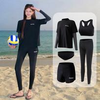 Women's Long-Sleeve Sun Protection Wetsuit Set for Surfing & Snorkeling M gray