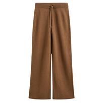 Laisvalaikio kelnės moterims, Chaki, Wool cashmere knit pants