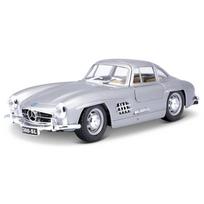 Bburago 1954 Mercedes-Benz 300 SL 1/24 Scale Diecast Model Car, 18-22023, Silver gray