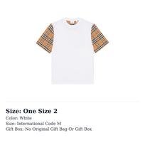 Burberry laisvų pečių rankovių marškinėliai moteriški balti 80148961 One Size 2 balta