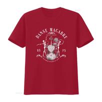 Danse Macabre Orkestras Skeletas Smuiko Mokytojas Helovinas Marškinėliai Vintage Vyriški Patogūs Stilingi Unisex Gatvės Apranga S gray