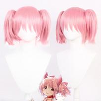 Rožinis kuodo segtukas dirbtinis galvos odos perukas magiškos mergaitės cos perukas anime realybės šou perukas pink-