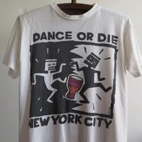 Vintage Keith Haring Dance Or Die T Shirt Dance Or Die New York City RARE Art T Unisex T-Shirt S gray