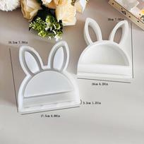Rabbit Silicone Fondant Mold Bunny Silicone Candle Mould Semicircular Soap Mold Casting Resin Art Animal Quick Release Home balta