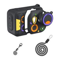 Silikoninis dėklas Insta360 Go Ultra apsauginiam dėklui su nuimamu objektyvo dangteliu ir dirželiu nuo pametimo GoUltra priedai black