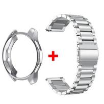 Apyrankė+Korpusas Samsung Galaxy Watch 6 5 4 44mm 40mm Classic 46mm 42mm Nerūdijančio plieno apyrankė Galaxy Watch 3 5 Pro 41 45mm Dirželis watch 4 classic 42mm