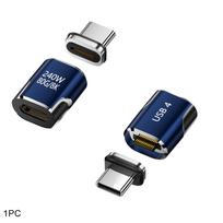 Profesionalus PD 240W USB-C magnetinis adapteris 8K 60Hz 80Gbps C tipo keitiklis Greitas įkrovimas Visos funkcijos USB4.0 adapteris Nešiojamam kompiuteriui mėlyna