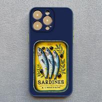 Colorful Sardine Lobster Fish Ocean Animaldiy Phone Case For IPhone 13 Mini 12 11 Pro Max 17 15 16 14 Pro Max Plus XR XS X Cover For iphone 17 gray