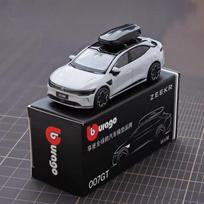 Bburago 1:64 Zeekr 007Gt lydinio universalo automobilio modelis lietas metalas naujos energijos transporto priemonės automobilio modelis simuliacija kolekcija vaiko dovana black