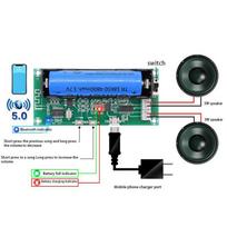 Bluetooth 5.0 stiprintuvo plokštė, ličio baterijos laikiklis, dviejų kanalų 2*3W&5W stereo onesize