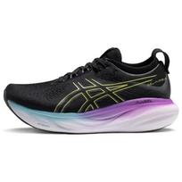 Asics Gel Nimbus 25 Wide Juodi Švytintys Geltoni Moteriški Bėgimo Bateliai 1012B437-004 37 black