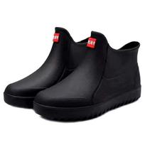 Men's Fashionable Anti Slip Waterproof Short Tube Rain Shoes With Rubber Shoes 39
