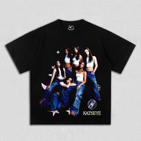 2026 m. Korėjiečių Kpop Grupės Merginų Grupės KATSEYE Spausdinti Marškinėliai Vyrams Moterims Oversize Y2k Trumpomis Rankovėmis Aukštos Kokybės Harajuku Laisvi Moteriški Drabužiai 4XL white