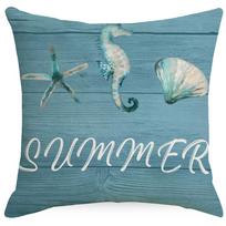 New Ocean Theme Octopus Sea Horse Turtle Line Print Pillow Cover Room Ornament Sofa Pillow Cover Premium Durable 45 * 45Cm