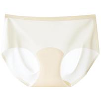 Ultra-Thin Seamless Women's Silk Sports Underwear - Skin-Friendly, Mid-Waist, Breathable, Butt Lifting, Perfect for Yoga M (40-52.5 kg) white