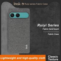 FIMAK Cloth Fabric Pattern Back Case for Sony Xperia 10 VII 5G 2025 Luxury Cover Hard Skin Bumper Shell Xperia10 V II 10VII Etui Sony Xperia 10 VII tamsiai pilka spalva