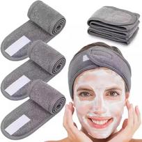 10 Colors Adjustable Head Band Spa Wide Hairband for Women Yoga Bath Shower Makeup Wash Face Cosmetic Bands Soft Headband Tools 1pcs gray