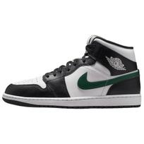 Air Jordan 1 Mid Black Gorge Green Summit White Unisex Sneakers DQ8426-004 41 gray