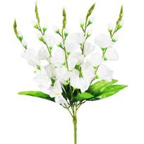 Penki baltos gvazdikės - Puokštė, Aukštis 60 cm