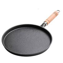 Cast Iron Flat Pan Nonstick Skillet For Home Cooking And Breakfast Making Diameter 23cm gray