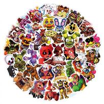 50 vnt. FNAF mielos lipdukai Five Nights At Freddys Animacinių filmų Anime raštas Kawaii lipdukas Sąsiuvinio Puodelio Dekoracijos black