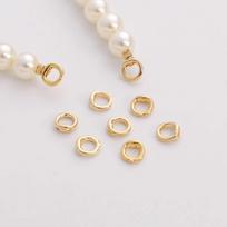 Copper double hole pig nose ring CXFT230B# For DIY Jewelry Making Accessories 5mm 1pc auksas
