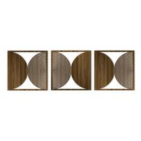 3 vnt. Minimalistinis abstraktus sienos menas Modernus Boho Pusapvalis Linija Tuščiaviduris Sienų dekoras Rustinis Geometrinis Kabantis ženklas Svetainei Miegamajam Biurui A brown