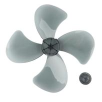 14 Inch Electric Fan Blades 4 Blade Replacement Set For Floor Fan Table Fan Effective Performance With Construction gray