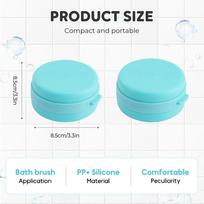 Silicone Body Scrubber Hanging Body Brush With Soap Holder Massage Hair Brush For All skin Bathing Accessory Back Massage Brus mėlyna