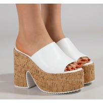 Retro Džinsinio Audinio 12 cm Aukštakulnės Moteriškos Šlepetės Sandalai Vasara 2025 Storas Padukas Platforma Atviras Pirštas Madingi Moteriški Laisvalaikio Batai 34 smėlis